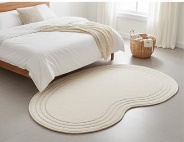 Irregular Shape Cream Rug - Image 2