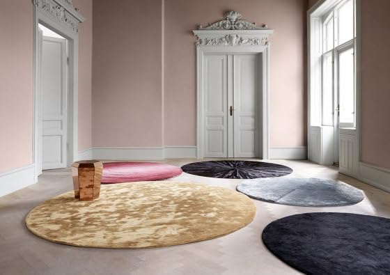 Faux Cowhide Round Area Rug | Non-Slip Leather Floor Carpet - Image 2