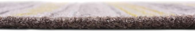 Alfa Rich 7x10 Yellow Gray White Washable Area Rugs - Image 5