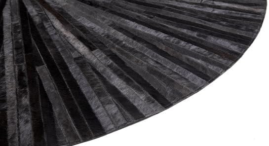 Faux Cowhide Round Area Rug | Non-Slip Leather Floor Carpet - Image 4