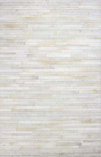 Cowhide Leather Rug for Living Room 9x12 Natural Leather Rug Modern Stripes by EclatiqueRug