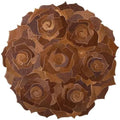 Round Floral Area Rug – Elegant Textured Rose Design – Soft Decorative Circle by SNALFEHOME
