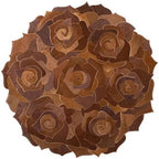 Round Floral Area Rug – Elegant Textured Rose Design – Soft Decorative Circle by SNALFEHOME