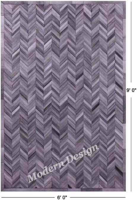 Modern Design Premium Cowhide Leather Carpet - Image 3
