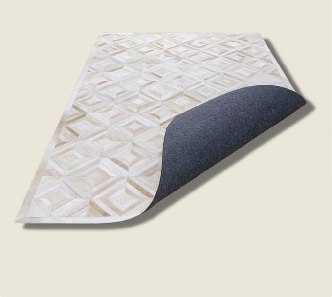 Premium Diamond Patterned Leather Area Rug - Image 5