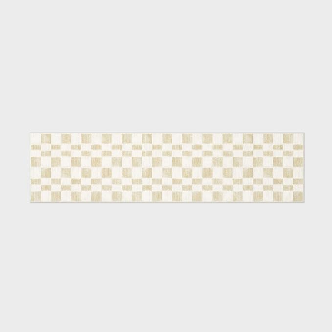 EVERGRACE Checkered Plaid Area Rug, Soft Fuzzy Faux Wool, Washable Anti Slip - Image 7