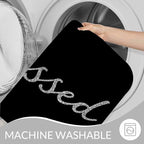 Black Glitter Blessed Bath Mat for Bathroom Bible Verse Blessed Bath Rugs Door - Image 7