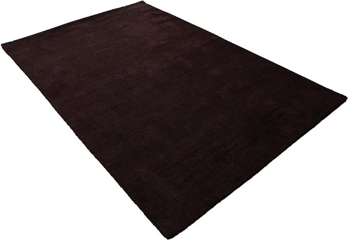 Rugsotic Carpets Hand Knotted Gabbeh Wool 5'x8' Area Rug Solid Brown L00111 - Image 3