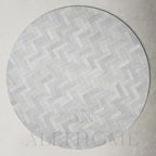 Sn Alef Home Soft Textured Round Rug | White & Grey Woven Carpet - Image 5