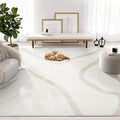 Abani Nomad Cream & Beige Area Rug 5' x 8' by Abani