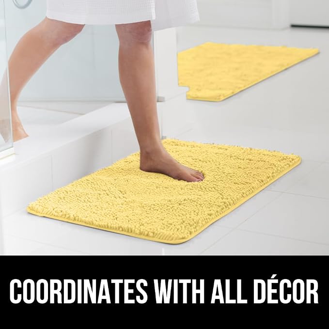 GORILLA GRIP Bath Rug Mat 36x24, Thick Soft Absorbent Chenille, Quick Dry - Image 9