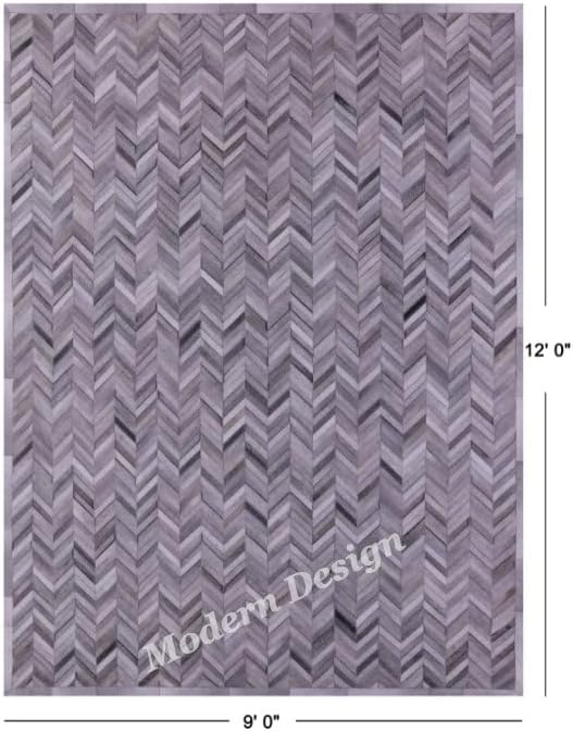 Modern Design Premium Cowhide Leather Carpet - Image 2