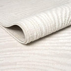 Abani Zen 4' x 6' Cream Rug – Neutral Layered Wavy Borders Pattern, Medium Soft - Image 7
