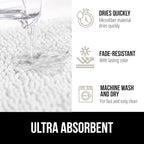 GORILLA GRIP Plush Absorbent Shaggy Chenille Bath Rug Mat - Image 5