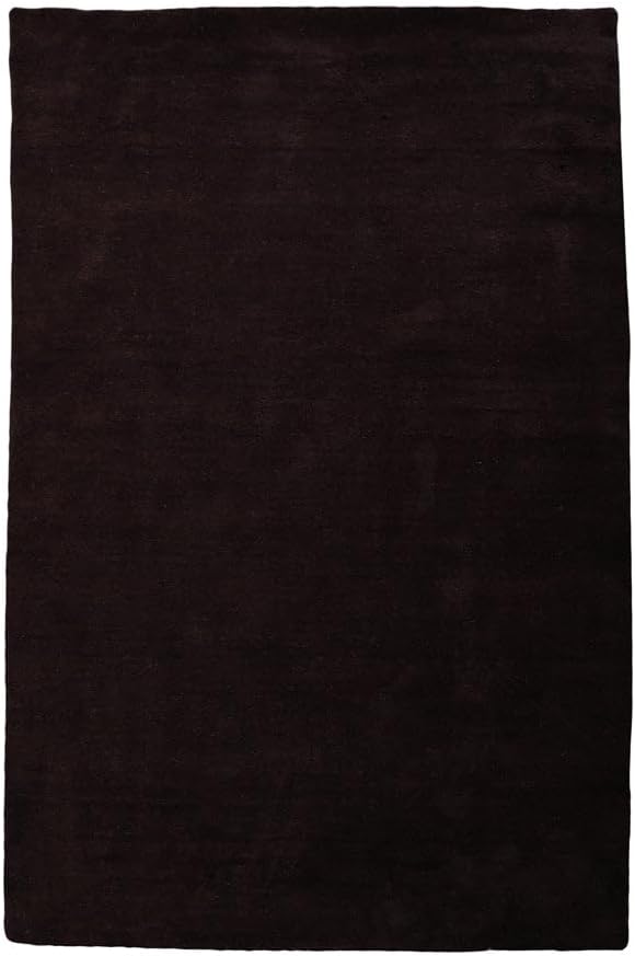Rugsotic Carpets Hand Knotted Gabbeh Wool 5'x8' Area Rug Solid Brown L00111 - Image 2
