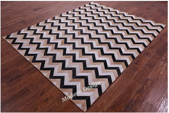 Modern Design Premium Cowhide Leather Carpet - Image 2