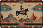 Horse Western Boho Ethnic Style Area Rug Washable Outdoor Rugs Anti-Slip Soft - Image 6