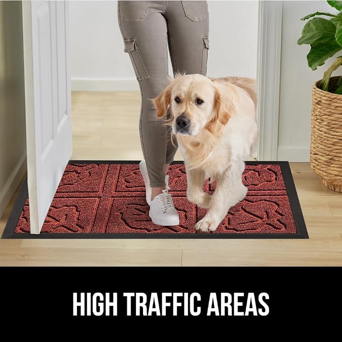 GORILLA GRIP 100% Waterproof All-Season WeatherMax Doormat, US Designed Natural - Image 6