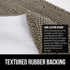 GORILLA GRIP Bath Rug Mat 44x26, Thick Soft Absorbent Chenille, Quick Dry - Image 5