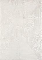 Abani Zen 4' x 6' Cream Rug – Neutral Layered Wavy Borders Pattern, Medium Soft - Image 3