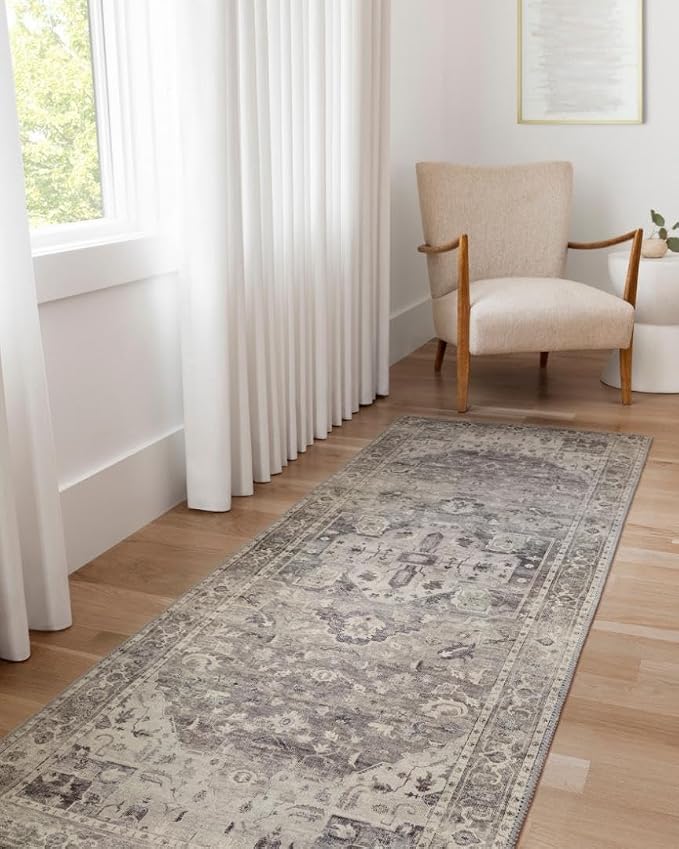 Loloi Hathaway Collection HTH-05 Steel/Ivory 2'-3" x 3'-9", .25" Thick Accent - Image 7