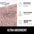 GORILLA GRIP Bath Rug Mat, Thick Soft Absorbent Chenille, Quick Dry Microfiber - Image 4