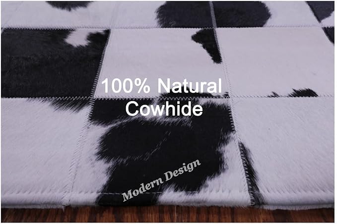 Modern Design Premium Cowhide Leather Carpet - Image 6