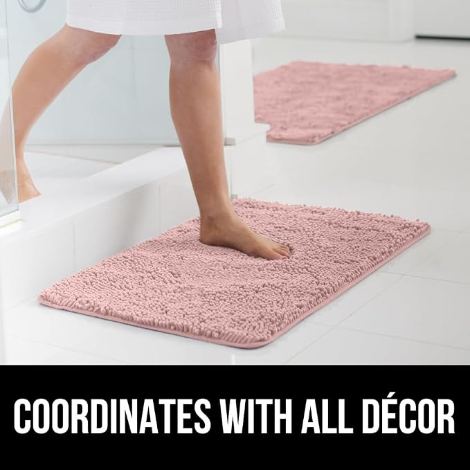 GORILLA GRIP Bath Rug Mat, Thick Soft Absorbent Chenille, Quick Dry Microfiber - Image 9