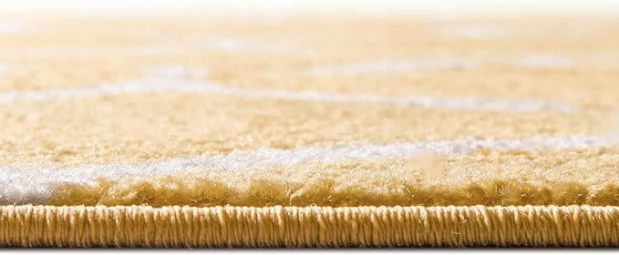 Rugs.com Lattice Frieze Collection Rug – 6' x 9' Yellow Medium Rug Perfect - Image 4