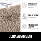 GORILLA GRIP Bath Rug Mat 54x24, Thick Absorbent Chenille, Quick Dry Microfiber - Image 4