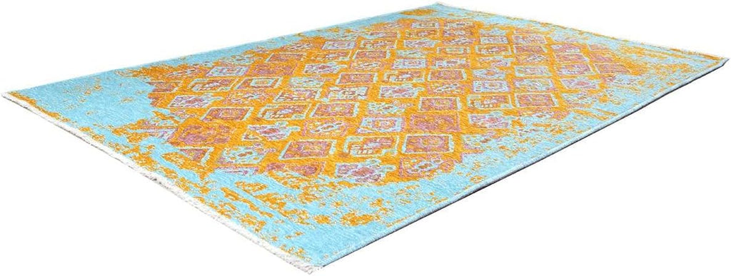 Alfa Rich 5x8 Pink Orange Teal Reversible Washable Area Rugs - Image 5