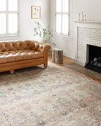 Loloi Hathaway Collection HTH-03 Java/Multi 2'-6" x 7'-6", .25" Thick Runner Rug by Loloi