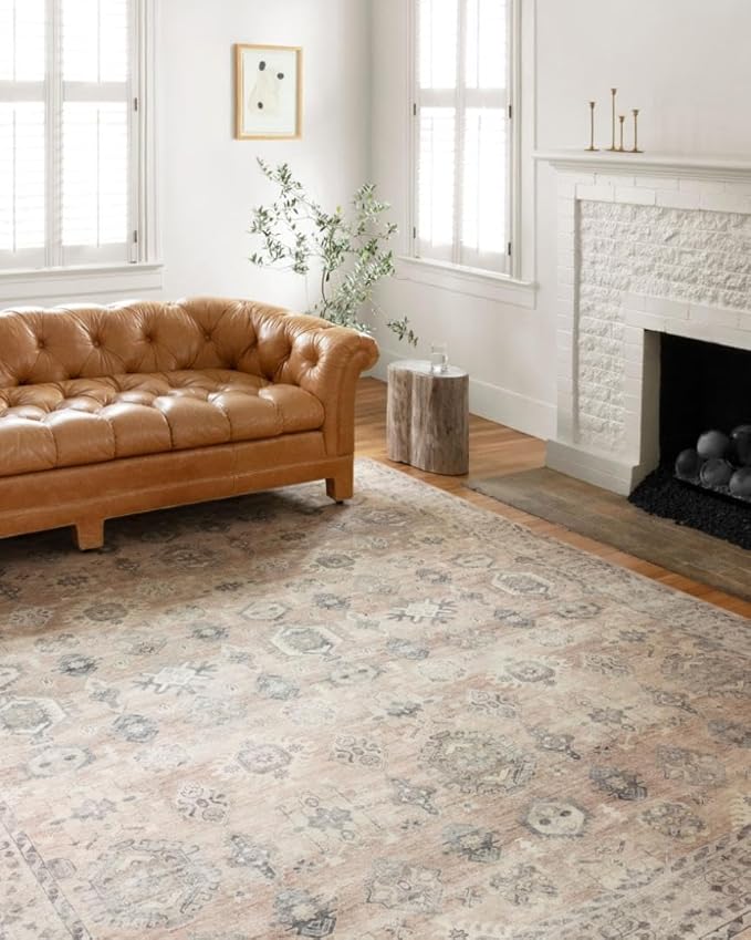 Loloi Hathaway Collection HTH-03 Java/Multi 2'-3" x 3'-9", .25" Thick Accent Rug by Loloi