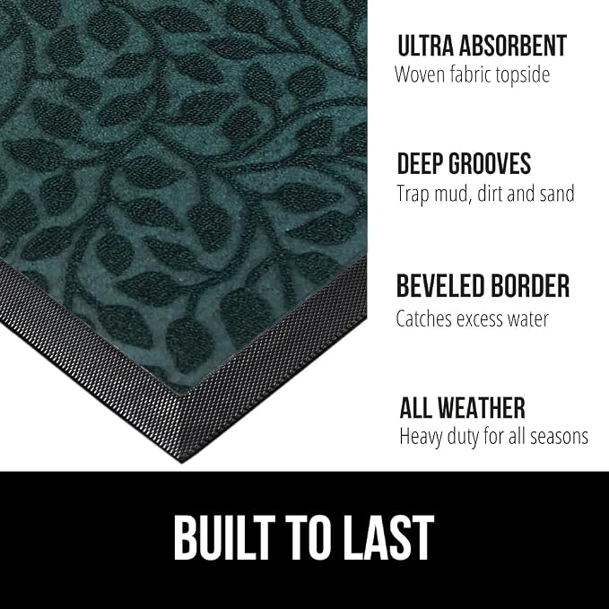 GORILLA GRIP 100% Waterproof All-Season WeatherMax Doormat, US Designed Natural - Image 2