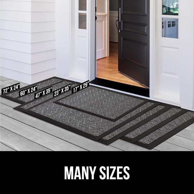 GORILLA GRIP 100% Waterproof All-Season WeatherMax Doormat, US Designed Natural - Image 8