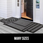 GORILLA GRIP 100% Waterproof All-Season WeatherMax Doormat 35x23, US Designed - Image 8