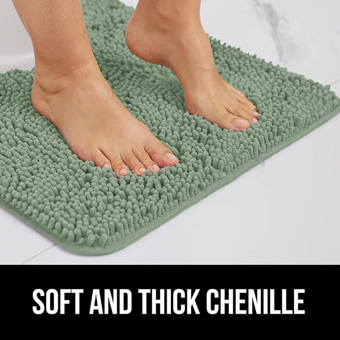 GORILLA GRIP Bath Rug Mat, Thick Soft Absorbent Chenille, Quick Dry Microfiber - Image 3