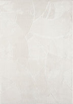 Abani Zen 5' x 8' Cream Rug – Neutral Brush Stroke Sandbrush Design, Soft Area - Image 3