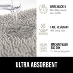 GORILLA GRIP Plush Absorbent Shaggy Chenille Bath Rug Mat - Image 5