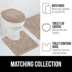 GORILLA GRIP Plush Absorbent Shaggy Chenille Bath Rug Mat - Image 8