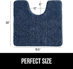 GORILLA GRIP Plush Absorbent Shaggy Chenille Bath Rug Mat - Image 2