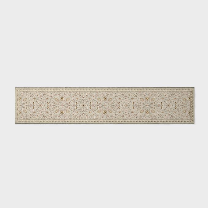 EVERGRACE Hallyway Area Runner Rugs 2x10, Boho Floral Faux Wool Indoor Outdoor - Image 8