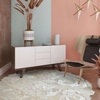 Round Floral Area Rug – Elegant Textured Rose Design – Soft Decorative Circle - Image 3