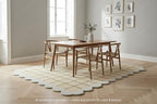 Scalloped Border Wool Area Rug - Image 9