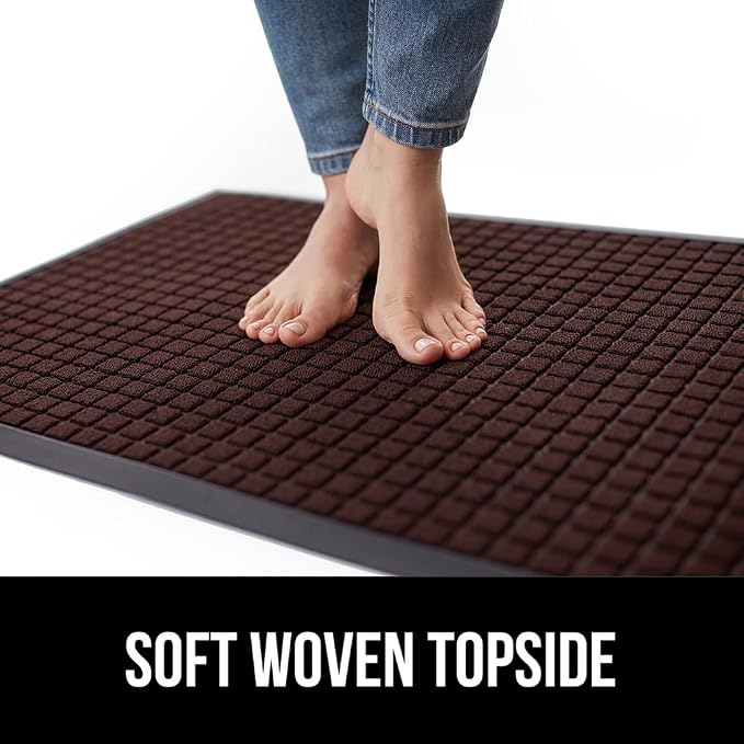 GORILLA GRIP 100% Waterproof All-Season WeatherMax Doormat, US Designed Natural - Image 7