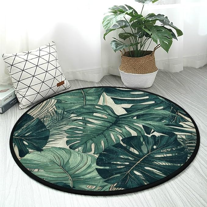 Small Round Area Rug, Washable & Non Slip Soft Rugs by DNOVING