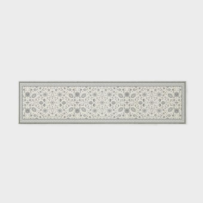 EVERGRACE Hallyway Area Runner Rugs 2x8, Boho Floral Faux Wool Indoor Outdoor - Image 8