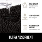 GORILLA GRIP Bath Rug Mat 42x24, Thick Soft Absorbent Chenille, Quick Dry - Image 4
