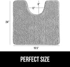 GORILLA GRIP Plush Absorbent Shaggy Chenille Bath Rug Mat - Image 2