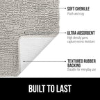 GORILLA GRIP Plush Absorbent Shaggy Chenille Bath Rug Mat - Image 3